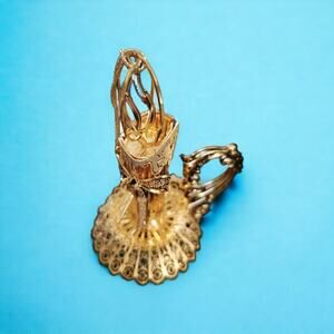 2001 Millennium Light Candle Stick Danbury Mint Christmas Ornament Gold Plated‎